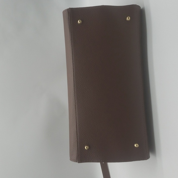 2047- Anna Paola Genuine Leather Brown Handbag Made In Italy NWT - Picture 12 of 12